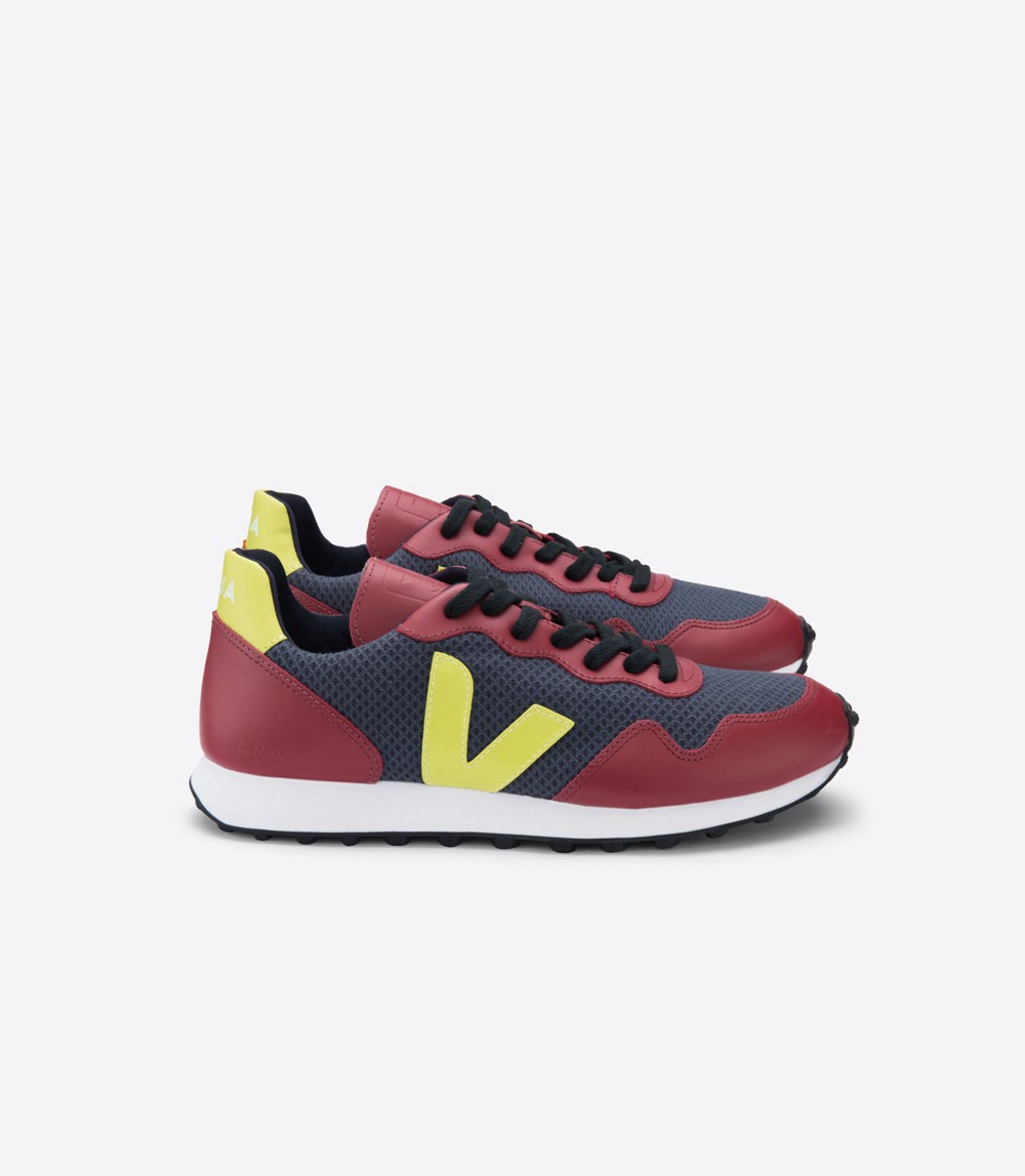 Veja Trainers Mens Red/Navy - Sdu Hexa Hexamesh Nautico - YGPB-52039